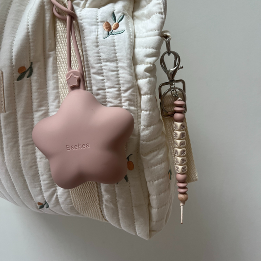 Dummy Holder to keep all baby's dummies clean on the go by Baebea