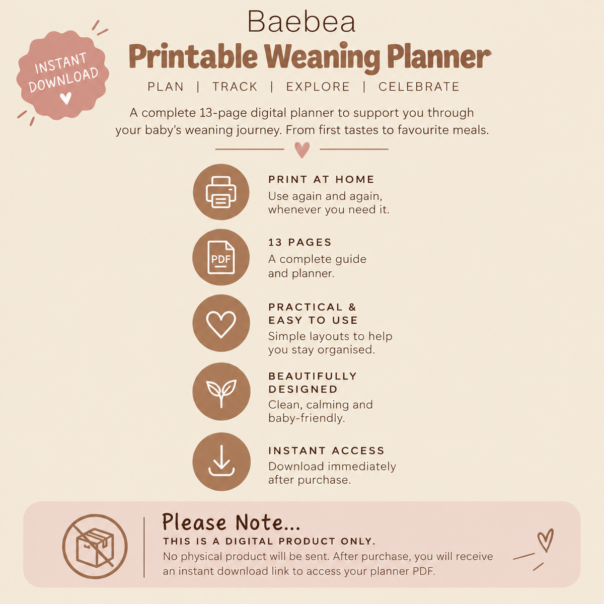 Printable Weaning Planner