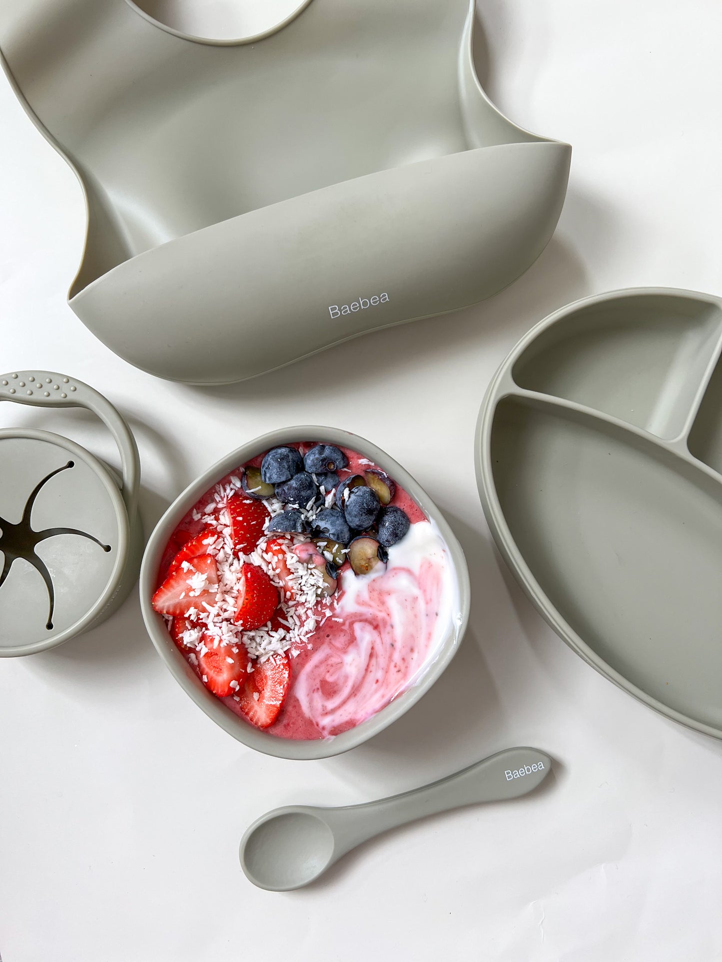Silicone Suction Bowl & Spoon set