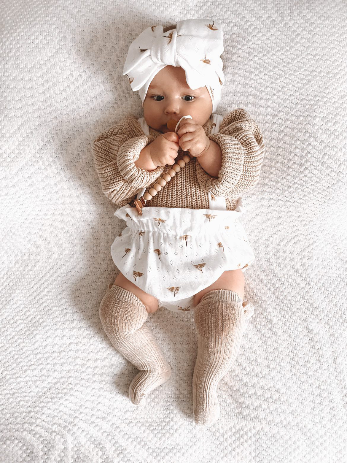 Neutral Personalised Dummy Soother Clip