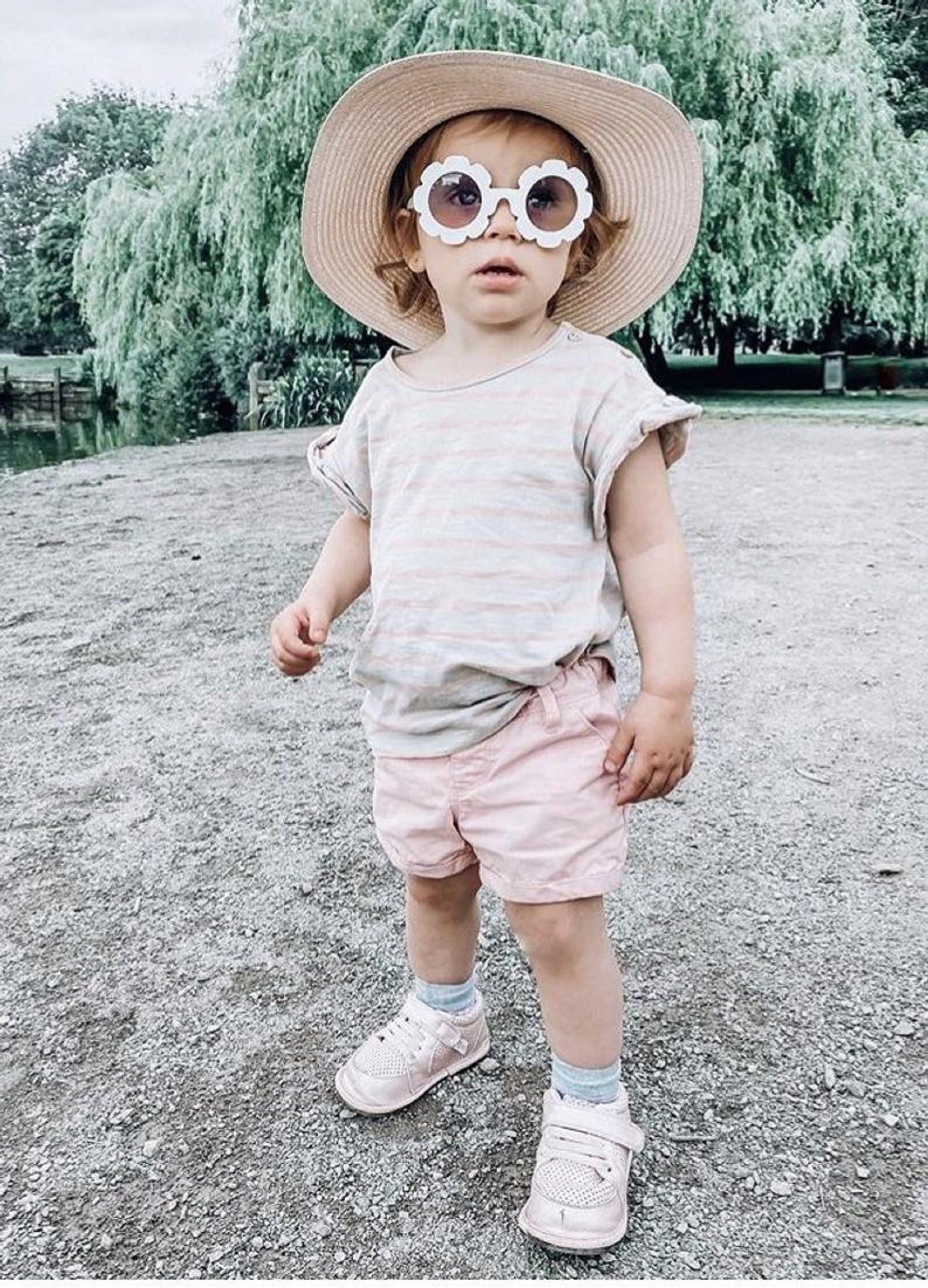 White Flower Sunglasses