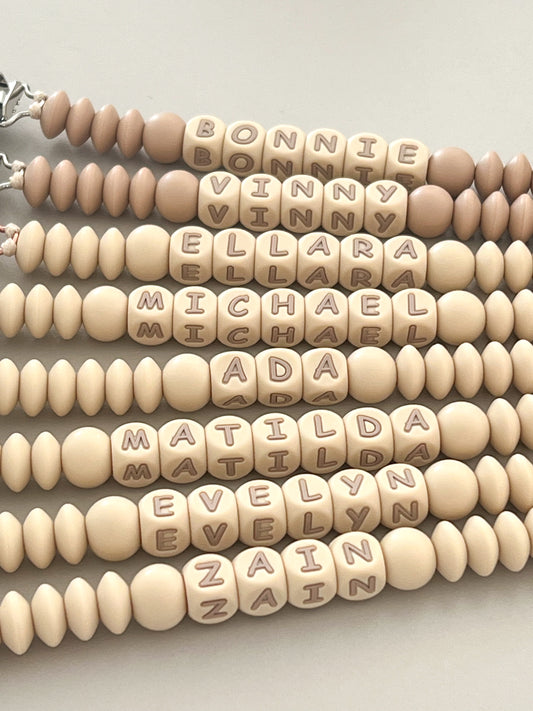 Neutral Personalised Dummy Soother Clip