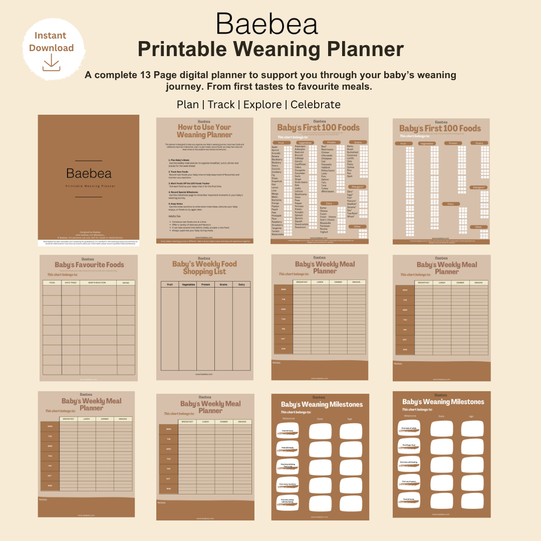 Printable Weaning Planner