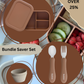 Silicone Bento Lunch Box & Utensils Bundle
