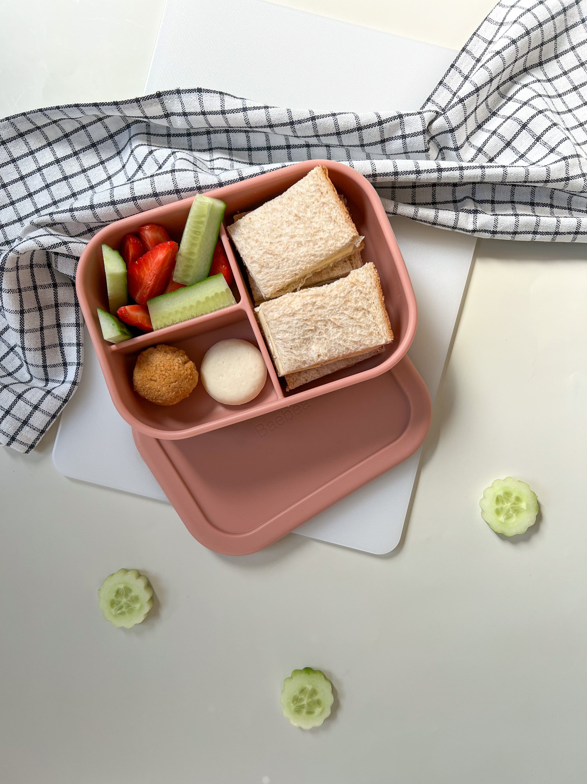 3 COMPARTMENT SILICONE BENTO LUNCH BOX - SAGE – ME AND YOU BAMBINO