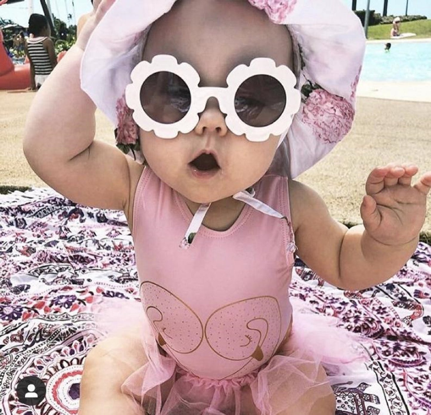 White Flower Sunglasses